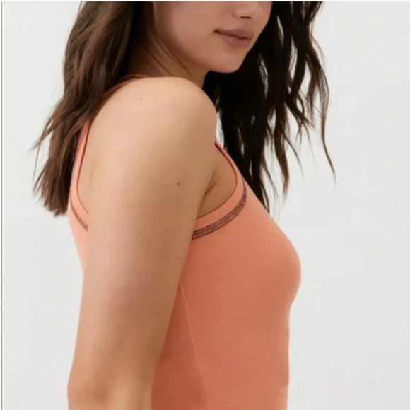 Urban Outfitters Delicate & Balance Orange Cropped Tank Top - Picture 8 of 8